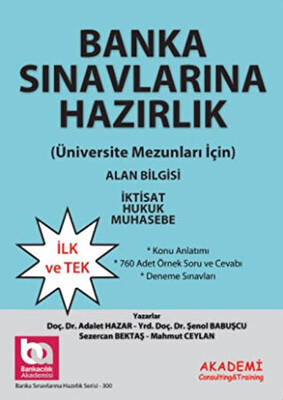 Akademi Consulting Training Banka Sınavlarına Hazırlık Alan Bilgisi - 1