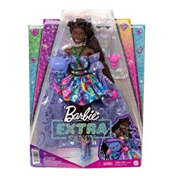 Barbie Extra Fancy - Mor Kostümlü Bebek HHN13 - 1