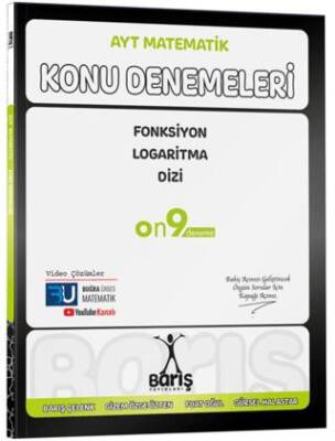 Barış Yayınları AYT Matematik Fonksiyon Logaritma Dizi Konu Denemeleri - 1