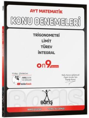 Barış Yayınları AYT Matematik Trigonometri Limit Türev İntegral Konu Denemeleri - 1