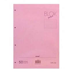 Bayındır Pembe Kolej Yedeği Çizgili A4 50 Yaprak - Bayındır