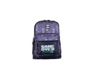 Bear & Deer School Game Over Çift Gözlü Sırt Çantası Gri - 1