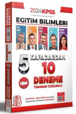 KPSS Eğitim Bilimleri 5 Kafadardan Tamamı Çözümlü 10 Deneme - 1