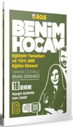 Benim Hocam Yayınları 2025 AGS Eğitimin Temelleri ve Türk Milli Eğitim Sistemi Tamamı Çözümlü 10 Branş Deneme - 1