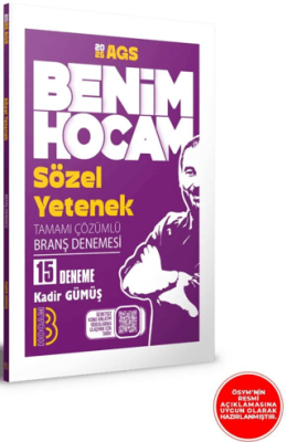 Benim Hocam Yayınları 2025 AGS Sözel Yetenek Tamamı Çözümlü 15 Branş Deneme - 1
