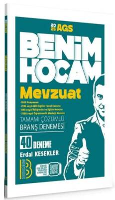 Benim Hocam Yayınları 2025 MEB-AGS Mevzuat 40 Deneme Çözümlü - 1