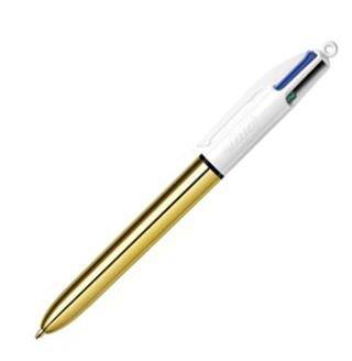 Bic 4 Colours Shıne Altın Gövde Tükenmez Kalem - 1
