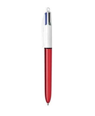Bic 4 Colours Shıne Kırmızı Gövde Tükenmez Kalem - 1