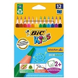 Bic Evolution Jumbo Üçgen Boya Kalemi 12`li - Bic