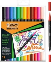 Bic Intensity Dual Çift Taraflı Keçeli Kalem 12 Renk - Bic