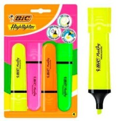 Bic Marking Flat Highlighter 4Lü Blister - Bic