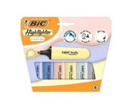 Bic Markıng Flat Hıghlıghter 6Lı Kutu Pastel - Bic