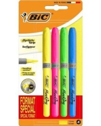 Bic Marking Highlighter Grip 4Lü Blister - Bic