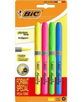 Bic Marking Highlighter Grip 4Lü Blister - 1