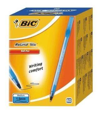 Bic Round Stick Mavi Tükenmez Kalem 60 Adet - 1