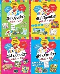 Bilgin Zeki ile Akıl Oyunları Dikkat Zeka - 4 Kitap Takım - Karatay Çocuk