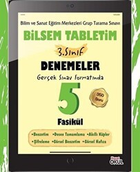 Hayat Okul Yayınları Bilsem Tabletim 3. Sınıf Denemeler 5 Fasikül - 1