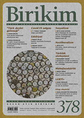 Birikim Aylık Sosyalist Kültür Dergisi Sayı: 378 Ekim 2020 - 1