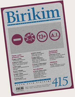 Birikim Aylık Sosyalist Kültür Dergisi Sayı: 415 Kasım 2023 - 1
