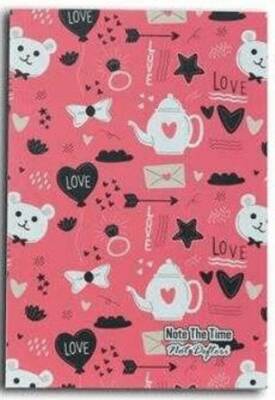 Black and Pink Love Patterns Not Defteri - 1