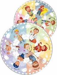 Blue Focus Puzzle Baby Round Meslekler - Blue Focus Yayınları