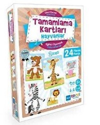 Blue Focus Tamamlama Kartları Hayvanlar Eğitici Oyunlar 24 Parça - Blue Focus Yayınları