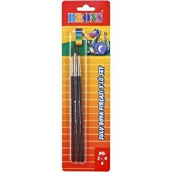 Brons 145 Serisi Sulu Fırça Set 3`lü 2-4-6 - Brons