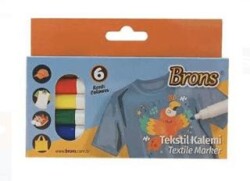 Brons Tekstil Marker 6 Lı Set - Nova Color