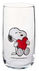 Cam Bardak 365 cc - Snoppy Kalp - Can Dükkan