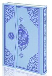 Cami Boy Bilgisayar Hatlı Arapça Cilt Bezi Mıklepli Kuran-ı Kerim - Mavi - Furkan Neşriyat