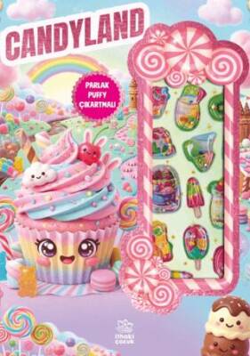 Candyland - Puffy Parlak Çıkartmalı Boyama Kitabı - 1