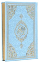 Çanta Boy Medine Hatlı Arapça Kenar Yaldızlı Termo Deri Kuran-ı Kerim - Gümüş - Furkan Neşriyat