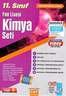 Çap Yayınları 11. Sınıf Fen Lisesi Kimya Seti - 1