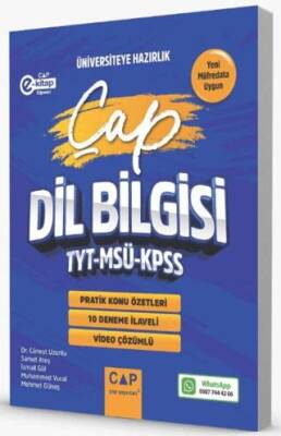 Çap Yayınları TYT MSÜ KPSS Dil Bilgisi Pratik Konu Özetleri Deneme İlaveli - 1