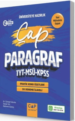 Çap Yayınları TYT MSÜ KPSS Paragraf Üniversiteye Hazırlık 20 Deneme İlaveli - 1