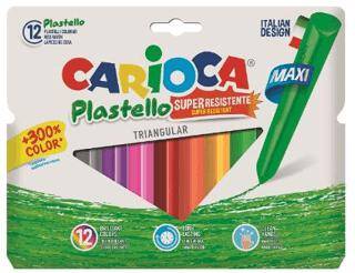 Carioca 42671 Pastel Boya Üçgen Yıkanabilir 12Li - 1