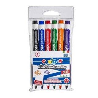 Carioca Beyaz Tahta Kalemi 6 Renk 6`lı Pvc 4.5mm - 1