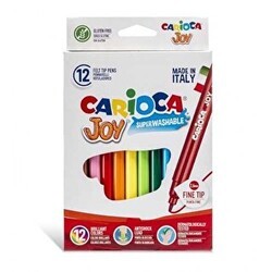 Carioca Joy Süper Yıkanabilir Keçeli Boya Kalemi 12`li - Carioca