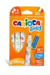 Carioca Jumbo Bebek Süper Yıkanabilir Keçeli Boya Kalemi 6 Renk - Carioca