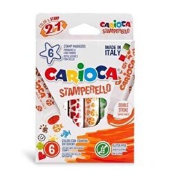 Carioca Stamperello Keçeli Boya Kalemi 6`lı - Carioca