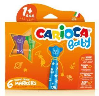 Carioca Teddy Jumbo Bebek Süper Yıkanabilir Keçeli Boya Kalemi 6 Renk - 1