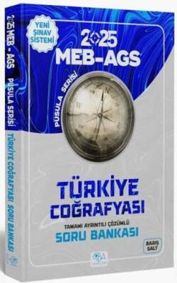 CBA Akademi CBA Yayınları 2025 MEB-AGS Türkiye Coğrafyası Soru Bankası Çözümlü Pusula Serisi - 1