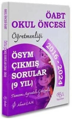 CBA Akademi ÖABT MEB-AGS Okul Öncesi Öğretmenliği Çıkmış Sorular Son 9 Yıl Çözümlü - 1
