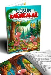 Cesur Karıncalar Renkli Resimli 1. ve 2. Sınıflara - 6+Yaş - Bordo Ressam