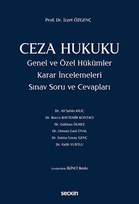 Ceza Hukuku Genel ve Özel Hükümler - 1