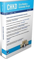 Ceza Hukuku ve Kriminoloji Dergisi Cilt:4 Yıl:2016 Sayı:1 - Adalet Yayınevi