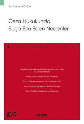 Ceza Hukukunda Suça Etki Eden Nedenler - 1