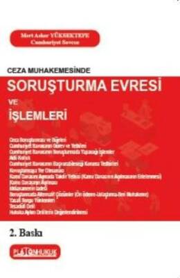 Ceza Muhakemesinde Soruşturma Evresi ve İşlemleri - 1