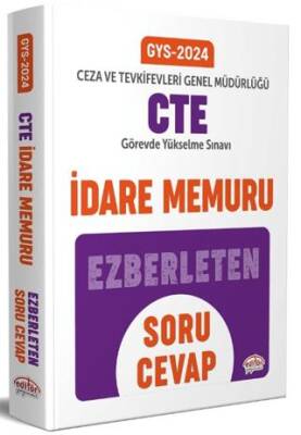 Editör Yayınevi Ceza ve Tevkifevleri Genel Müdürlüğü İdare Memuru GYS Ezberleten Soru Cevap - 1