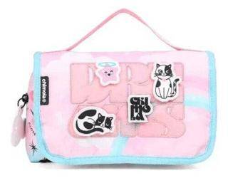 Chimola Cat Pink Aqua Kalem Çantası Tr170 - 1
